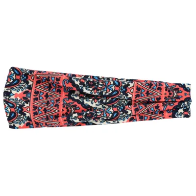 Boho Geometric Print Elastic Wide Sport Headband for Women