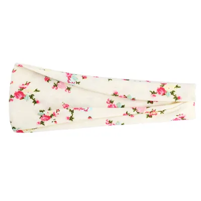 Boho Geometric Print Elastic Wide Sport Headband for Women