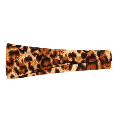 Boho Geometric Print Elastic Wide Sport Headband for Women