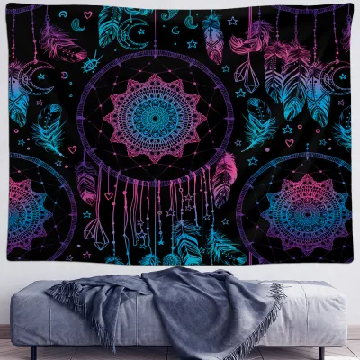 Sun Moon Mushroom Nordic Style Polyester Tapestry Home Decoration(Can Be Customed)
