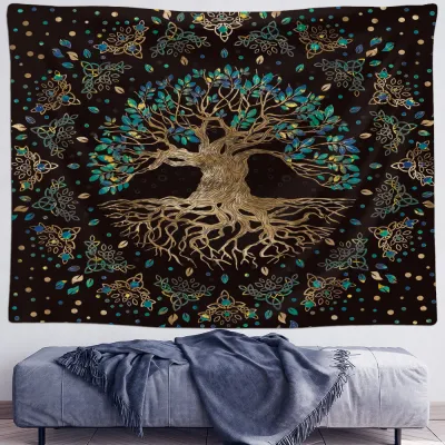 Sun Moon Mushroom Nordic Style Polyester Tapestry Home Decoration(Can Be Customed)