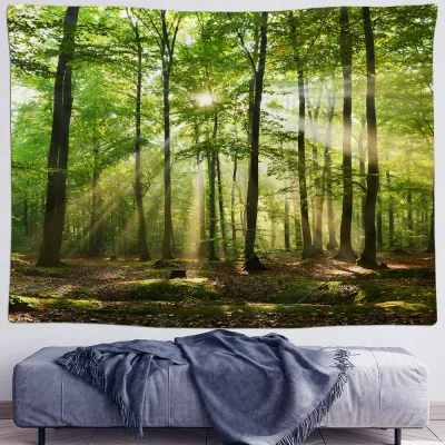 Sun Moon Mushroom Nordic Style Polyester Tapestry Home Decoration(Can Be Customed)