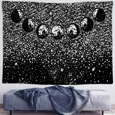 Sun Moon Mushroom Nordic Style Polyester Tapestry Home Decoration(Can Be Customed)
