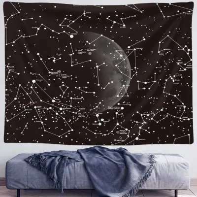 Sun Moon Mushroom Nordic Style Polyester Tapestry Home Decoration(Can Be Customed)