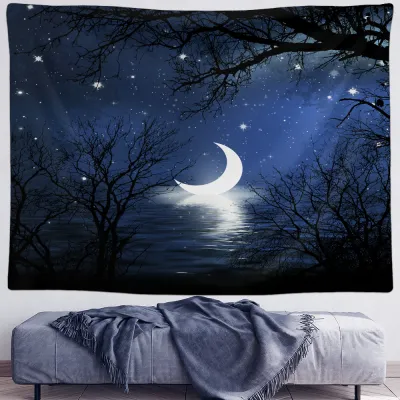 Sun Moon Mushroom Nordic Style Polyester Tapestry Home Decoration(Can Be Customed)