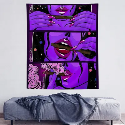 Sun Moon Mushroom Nordic Style Polyester Tapestry Home Decoration(Can Be Customed)