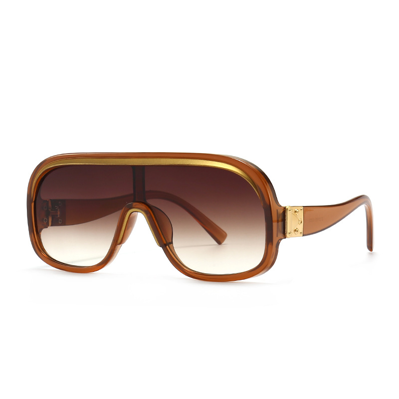 Wholesale Unisex Retro One-Piece Big Frame Sunglasses