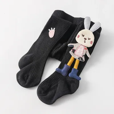 Girls Cute Cartoon Rabbit Decor Leggings Pajamas Pantyhose