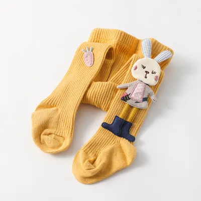 Girls Cute Cartoon Rabbit Decor Leggings Pajamas Pantyhose