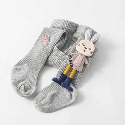 Girls Cute Cartoon Rabbit Decor Leggings Pajamas Pantyhose