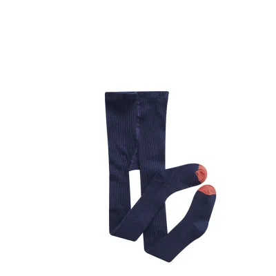 Girls Simple Color Blocking Cotton Leggings Pajamas