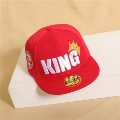 Kids Basic Letter Embroidery Breathable Flat Cap for Boys