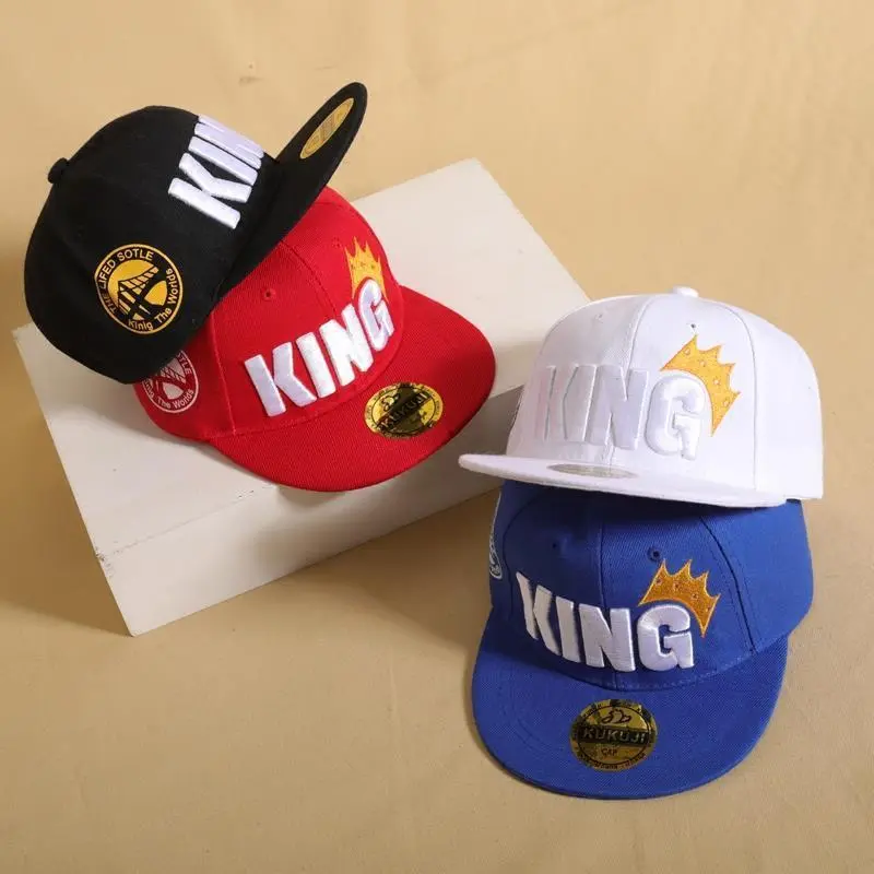 Kids Basic Letter Embroidery Breathable Flat Cap for Boys
