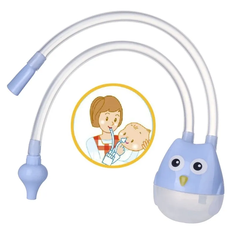 Baby Cartoon Mouth Suction Anti-reflux Silicone Catheter Nasal Aspirator