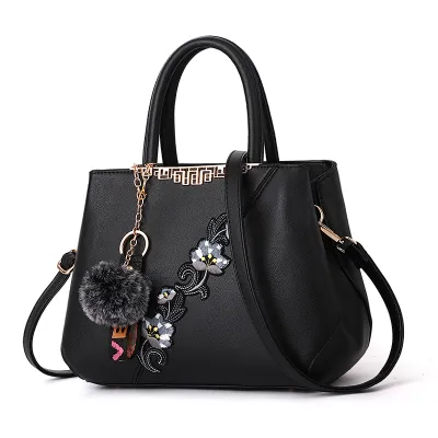 Contrast Color Ladies Flower Handbag Shoulder Fashion PU Bag