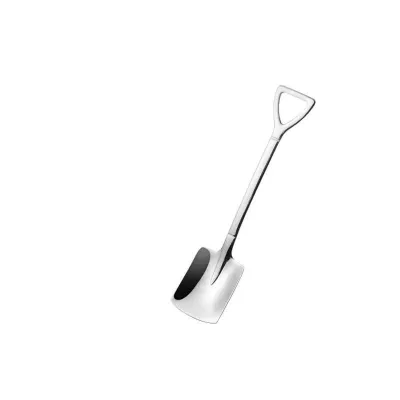 Stainless Steel Shovel Shaped Dessert Spoon for Household Use