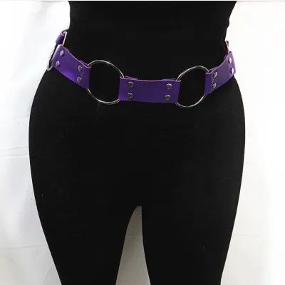 Women Punk Ring Design All-match PU Belt
