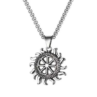 Easter Vintage Cross Shape Stainless Steel Pendant Necklace