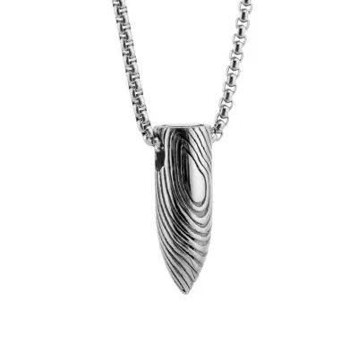 Easter Vintage Cross Shape Stainless Steel Pendant Necklace