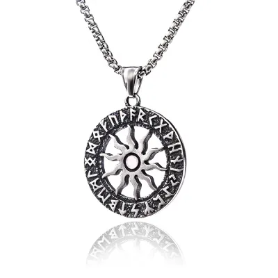 Easter Vintage Cross Shape Stainless Steel Pendant Necklace