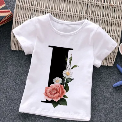 Kids Casual Round Neck Short Sleeve Letters Flower T-shirt for Baby Boys 0-3T