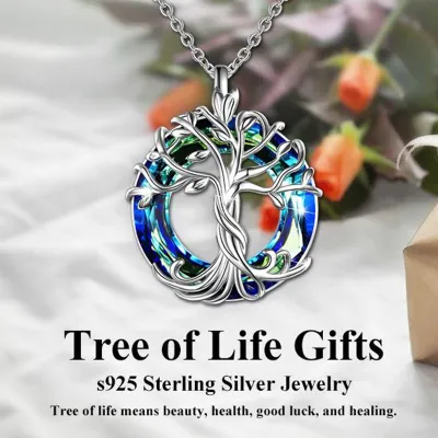 Creative Tree Of Life Pendant Alloy Necklace For Women Cross Chain