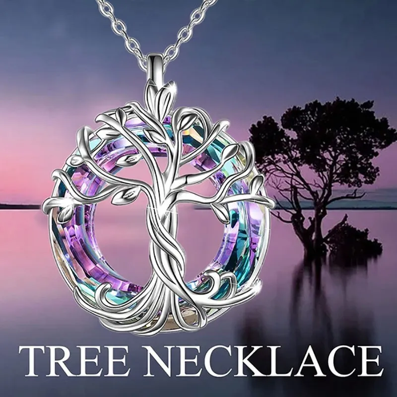 Creative Tree Of Life Pendant Alloy Necklace For Women Cross Chain
