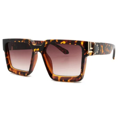 Men Retro Large Square Frame All-match Sunglasses