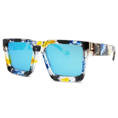Men Retro Large Square Frame All-match Sunglasses