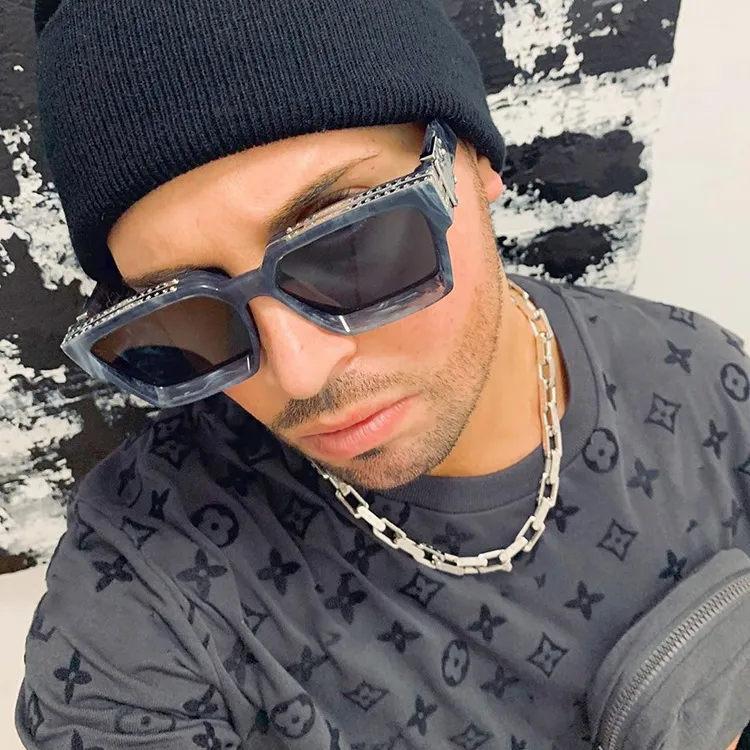 Men Retro Large Square Frame All-match Sunglasses