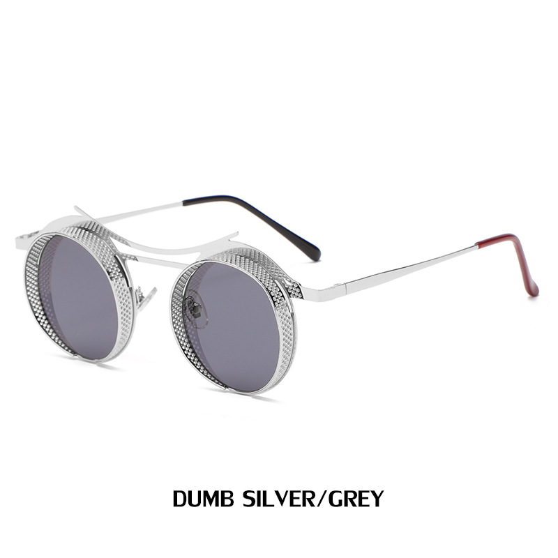 小物 hobo ROUND FRAME SUNGLASSES TITANIUM Wholesale Men Retro Punk Metal Round Frame Sunglasses