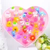 Solid Color Mixed Rings Heart Box-36 Pieces