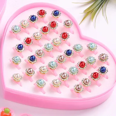 Girls Cartoon Imitation Diamond Crystal Princess Jewelry Toys Set