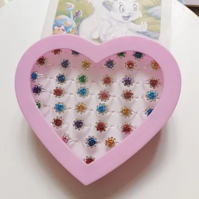 Girls Cartoon Imitation Diamond Crystal Princess Jewelry Toys Set