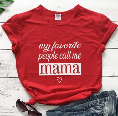 Women Casual Round Neck Short Sleeve Slogan Letter Printed Cotton T-shirt