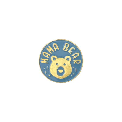 Cartoon Bear Shape Letter Pattern Enamel Alloy Brooch Pin