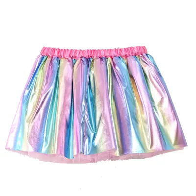 Girls Hot Stamping Lining Mesh Rainbow Princess Skirt (0-3T)