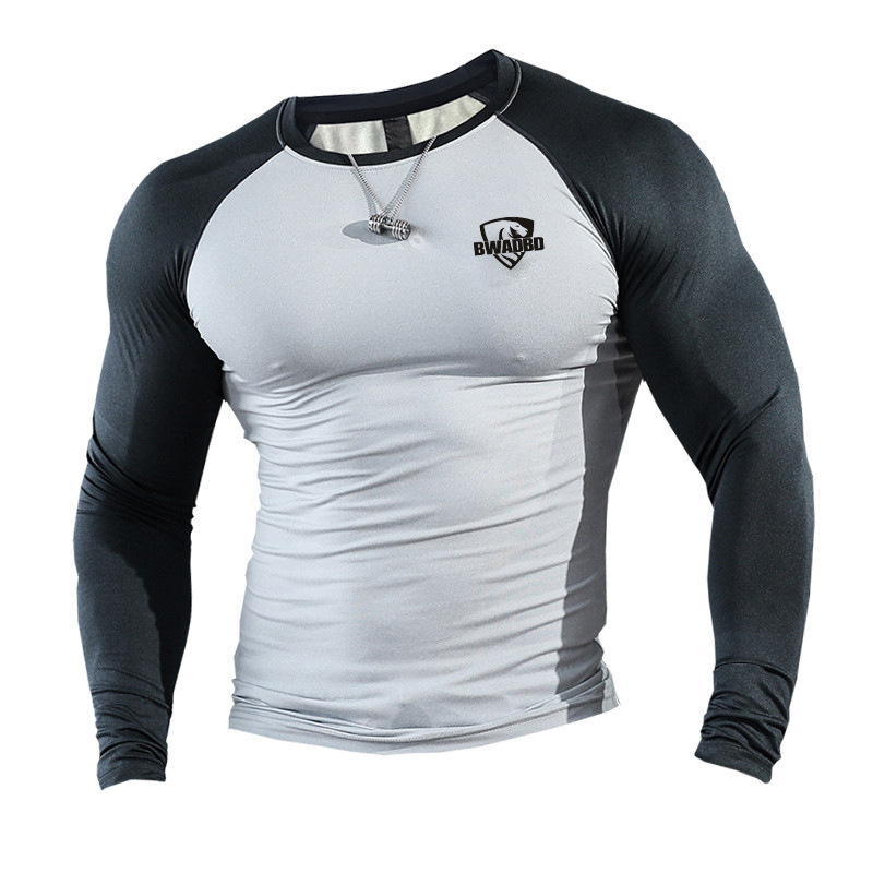 Wholesale Men Sporty Long Sleeve Round Neck Letter Printed