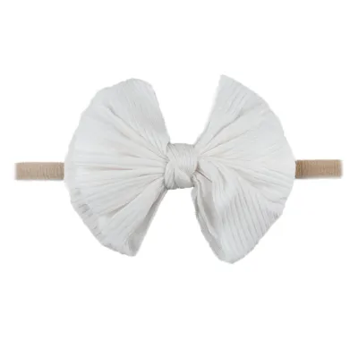 Baby Basic Solid Color Double Layer Bow Rhinestone Headband