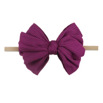 Baby Basic Solid Color Double Layer Bow Rhinestone Headband