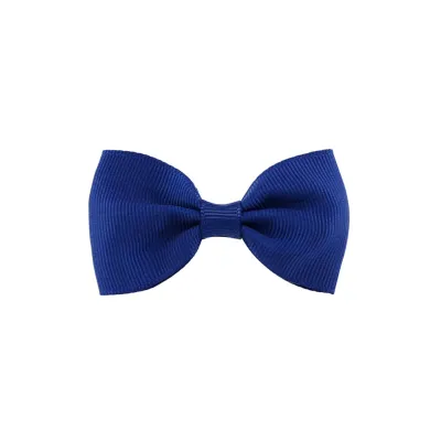 Girls Basic Solid Color Plaid Bow Hairpin Duckbill Clip - 7cm
