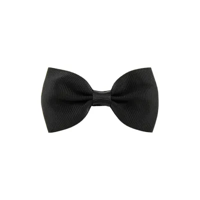 Girls Basic Solid Color Plaid Bow Hairpin Duckbill Clip - 7cm