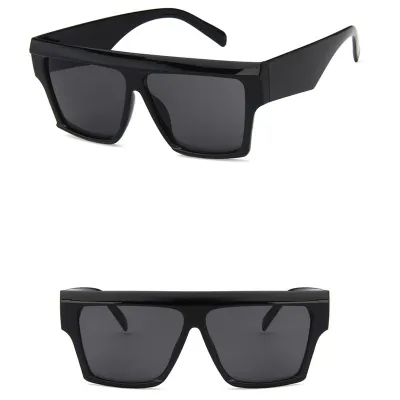 Women Unisex Classic Solid Square Frame All-match Sunglasses