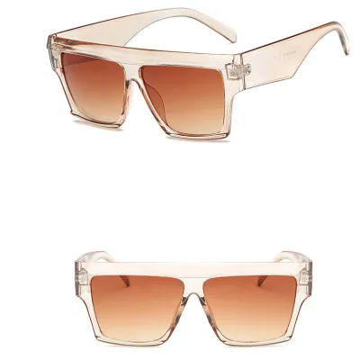 Women Unisex Classic Solid Square Frame All-match Sunglasses