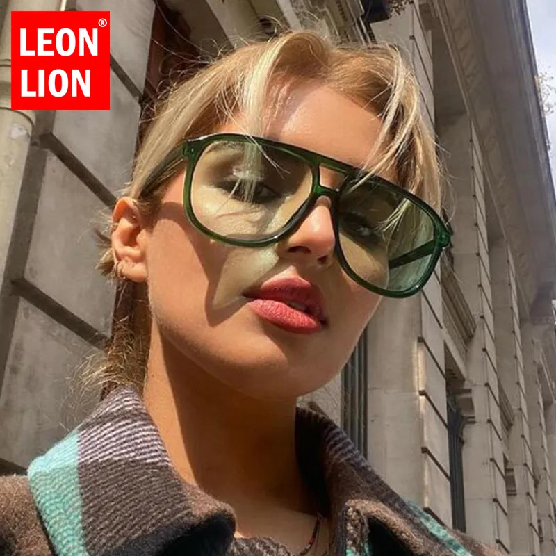 Women Unique Oversized Frame All-match Sunglasses Pilot Classic UV400