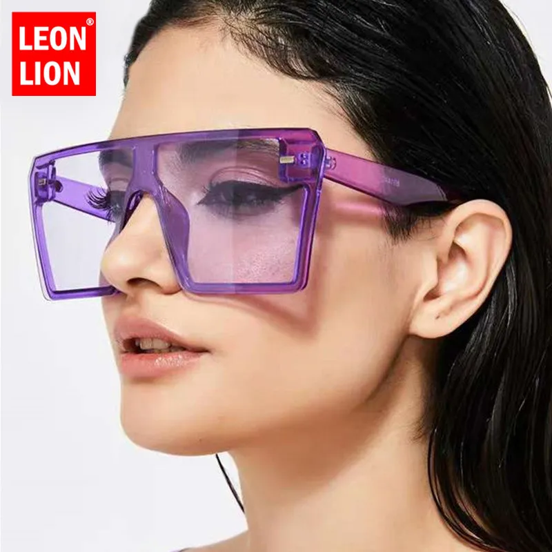 Women Oversized Square Acrylic Sunglasses Photochromic UV400