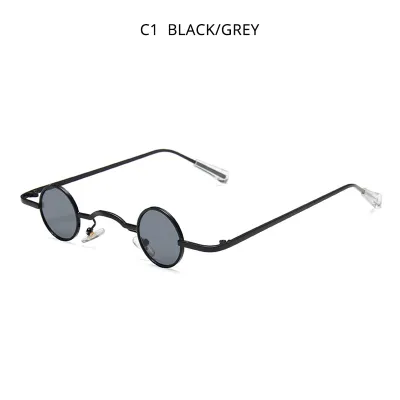 Women Classic Gothic Small Round Frame Sunglasses