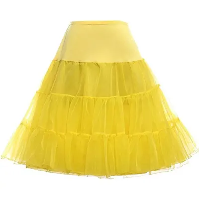 Women Elegant Solid Color Vintage Mesh Patchwork Skirt with Crystal Yarn