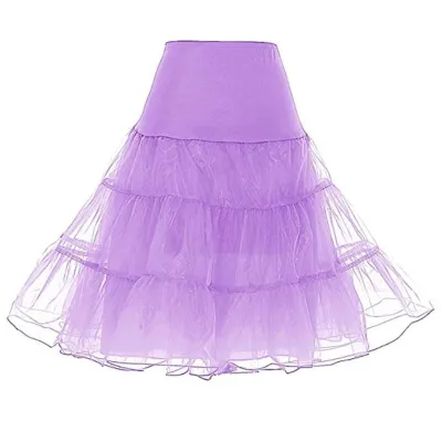 Women Elegant Solid Color Vintage Mesh Patchwork Skirt with Crystal Yarn