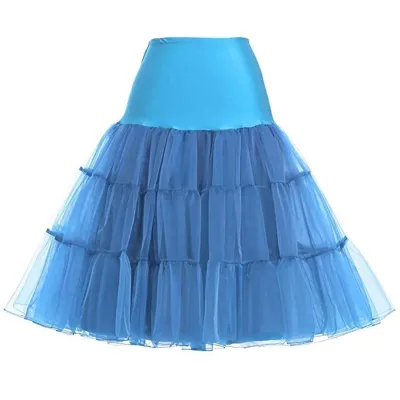 Women Elegant Solid Color Vintage Mesh Patchwork Skirt with Crystal Yarn